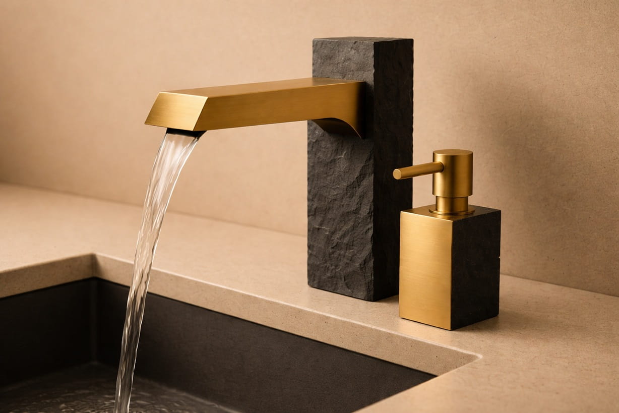 Brushed gold set